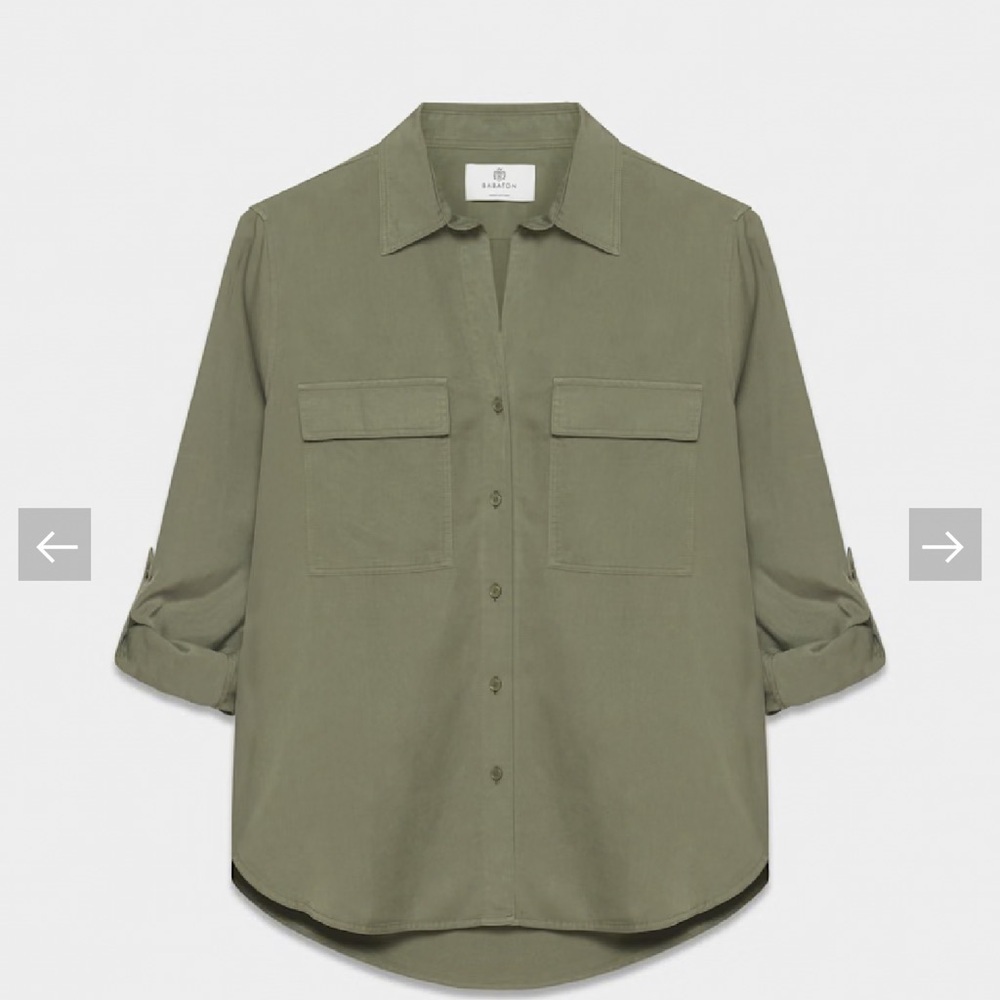 Babaton by Aritzia Fez Utility Shirt – Olive Green – XL - Picture 2 of 9